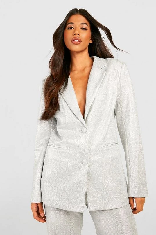 BOOHOO Tall Glitter Blazer 1 BOOHOO Tall Glitter Blazer