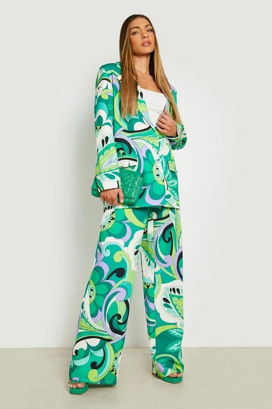 BOOHOO Abstract Print Relaxed Fit Blazer 3 BOOHOO Abstract Print Relaxed Fit Blazer - Image 3