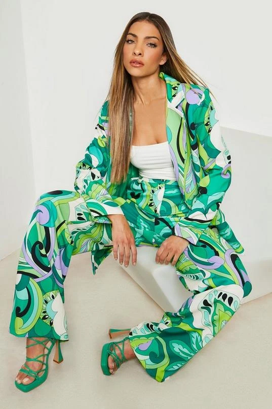 BOOHOO Abstract Print Relaxed Fit Blazer 4 BOOHOO Abstract Print Relaxed Fit Blazer - Image 4