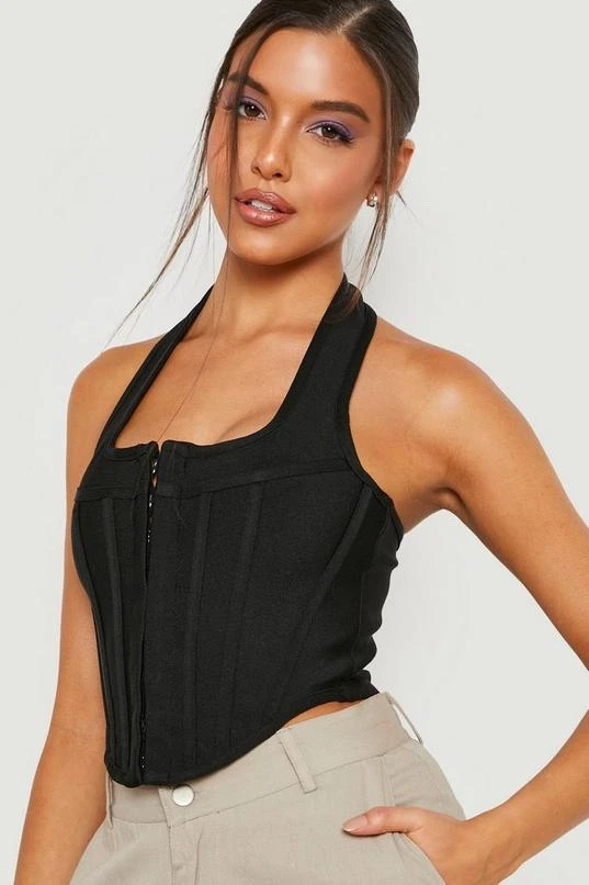 BOOHOO Bandage Halter Hook And Eye Corset 4 BOOHOO Bandage Halter Hook And Eye Corset - Image 4