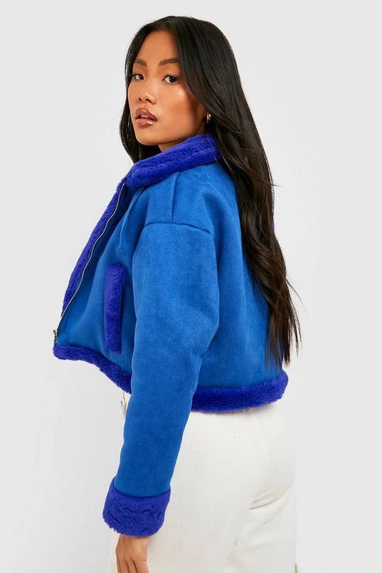 BOOHOO Petite Faux Suede Aviator 2 BOOHOO Petite Faux Suede Aviator - Image 2