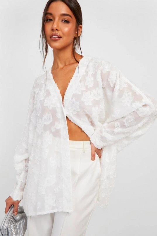 BOOHOO Textured Relaxed Fit Shirt 4 BOOHOO Textured Relaxed Fit Shirt - Image 4