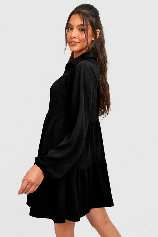 BOOHOO Tiered Smock Shirt Dress 2 BOOHOO Tiered Smock Shirt Dress - Image 2