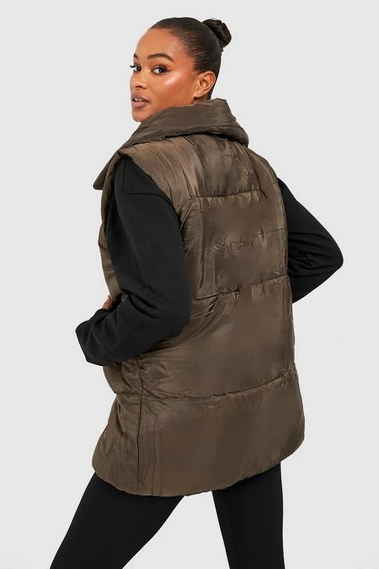 BOOHOO Tall Cropped Funnel Neck Vest 2 BOOHOO Tall Cropped Funnel Neck Vest - Image 2