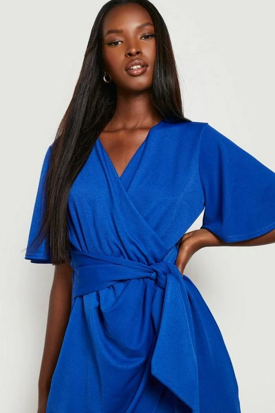 BOOHOO Angel Sleeve Wrap Dress 4 BOOHOO Angel Sleeve Wrap Dress - Image 4