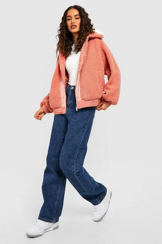 BOOHOO Teddy Faux Fur Bomber Jacket 3 BOOHOO Teddy Faux Fur Bomber Jacket - Image 3