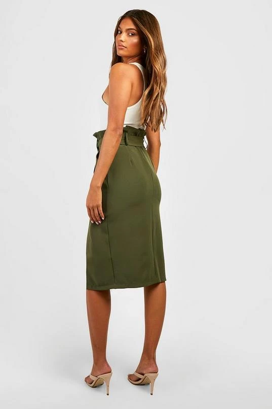 BOOHOO Belted Button Front Pencil Skirt 2 BOOHOO Belted Button Front Pencil Skirt - Image 2