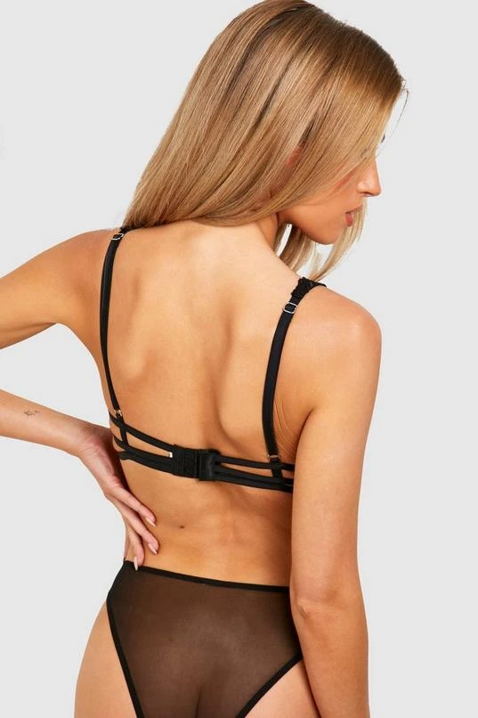 BOOHOO Fuller Bust Lace Cut Out Underwire Bra 2 BOOHOO Fuller Bust Lace Cut Out Underwire Bra - Image 2