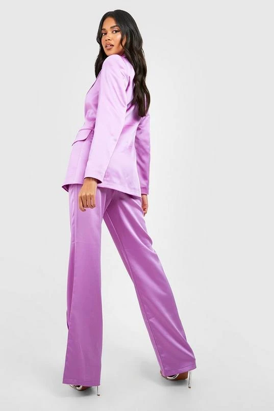 BOOHOO Premium Satin Seam Front Pants 2 BOOHOO Premium Satin Seam Front Pants - Image 2