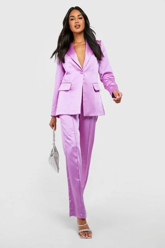 BOOHOO Premium Satin Seam Front Pants 3 BOOHOO Premium Satin Seam Front Pants - Image 3