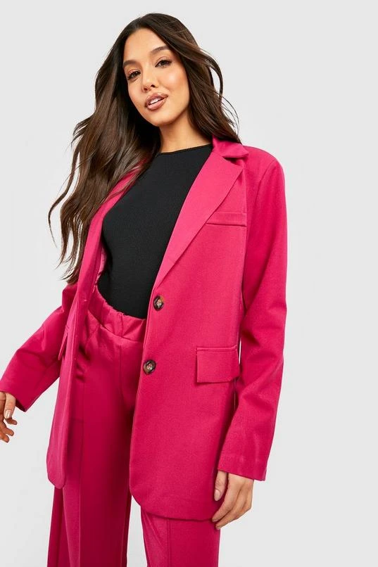 BOOHOO Contrast Button Marl Tailored Blazer 3 BOOHOO Contrast Button Marl Tailored Blazer - Image 3