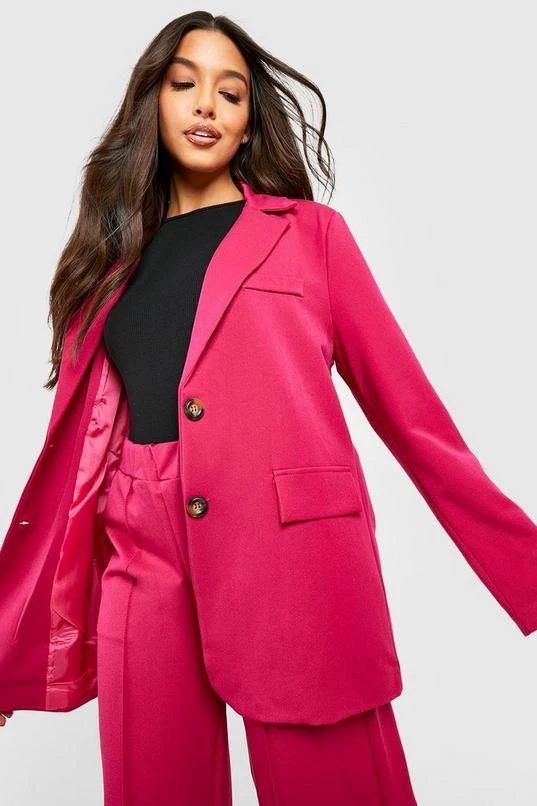 BOOHOO Contrast Button Marl Tailored Blazer 4 BOOHOO Contrast Button Marl Tailored Blazer - Image 4