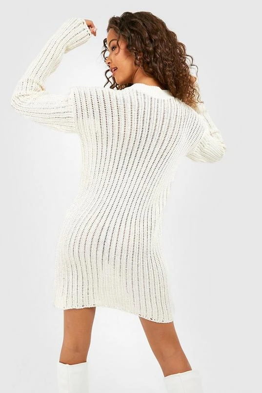 BOOHOO Crochet High Neck Dress 2 BOOHOO Crochet High Neck Dress - Image 2