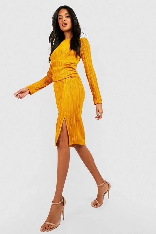 BOOHOO Crinkle Rib Twist Detail Midi Dress 3 BOOHOO Crinkle Rib Twist Detail Midi Dress - Image 3
