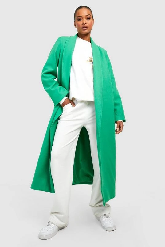BOOHOO Tall Relaxed Collar Wool Look Maxi Coat 1 BOOHOO Tall Relaxed Collar Wool Look Maxi Coat