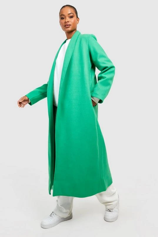 BOOHOO Tall Relaxed Collar Wool Look Maxi Coat 4 BOOHOO Tall Relaxed Collar Wool Look Maxi Coat - Image 4