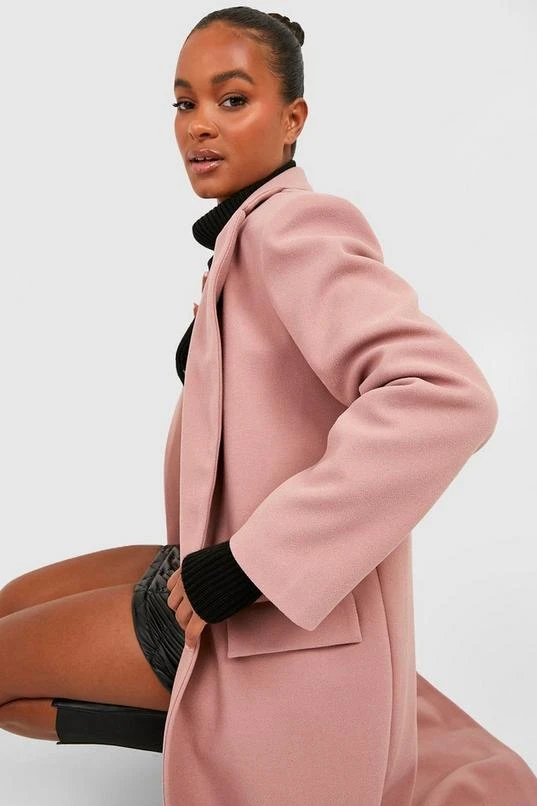 BOOHOO Tall Oversized Wool Look Duster Coat 1 BOOHOO Tall Oversized Wool Look Duster Coat