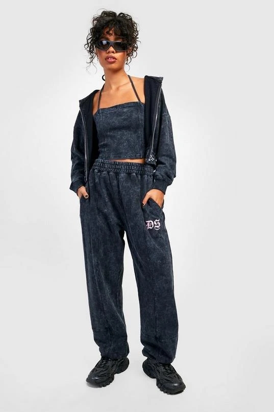 BOOHOO Acid Wash 3 Piece Corset Tracksuit 1 BOOHOO Acid Wash 3 Piece Corset Tracksuit