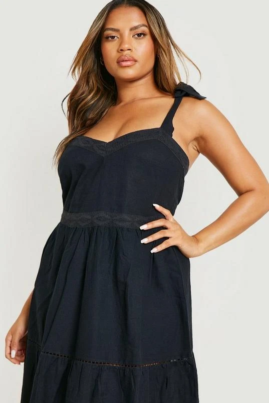 BOOHOO Plus Tie Strap A-Line Lace Dress 3 BOOHOO Plus Tie Strap A-Line Lace Dress - Image 3