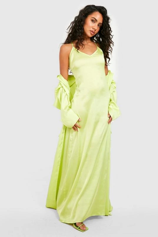 BOOHOO Satin Maxi Dress 1 BOOHOO Satin Maxi Dress