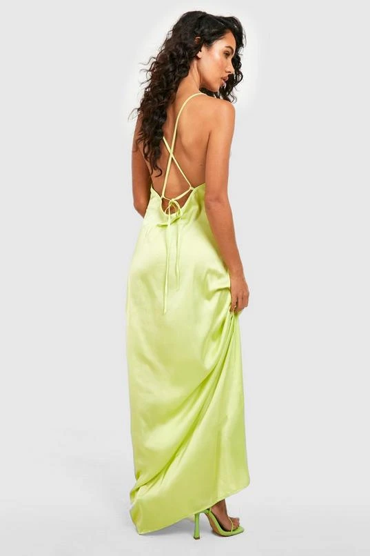 BOOHOO Satin Maxi Dress 2 BOOHOO Satin Maxi Dress - Image 2