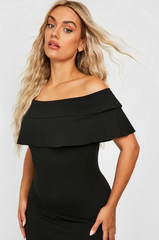 BOOHOO Plus Ruffle Fishtail Midi Dress 4 BOOHOO Plus Ruffle Fishtail Midi Dress - Image 4