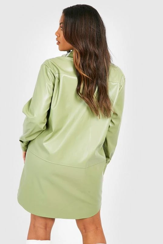BOOHOO Plus Pu Shirt Dress 2 BOOHOO Plus Pu Shirt Dress - Image 2