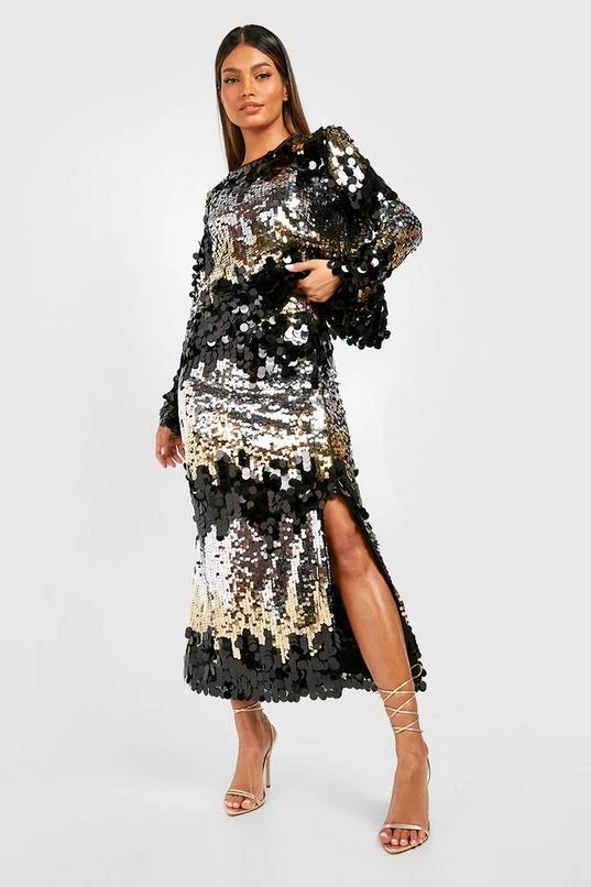 BOOHOO Multi Sequin Open Back Top 3 BOOHOO Multi Sequin Open Back Top - Image 3