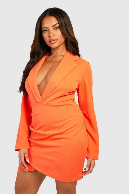 BOOHOO Plus Wrap Front Blazer Dress 3 BOOHOO Plus Wrap Front Blazer Dress - Image 3