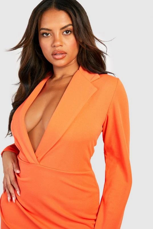 BOOHOO Plus Wrap Front Blazer Dress 4 BOOHOO Plus Wrap Front Blazer Dress - Image 4