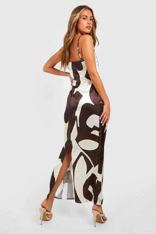 BOOHOO Abstract Print Strappy Maxi Dress 2 BOOHOO Abstract Print Strappy Maxi Dress - Image 2