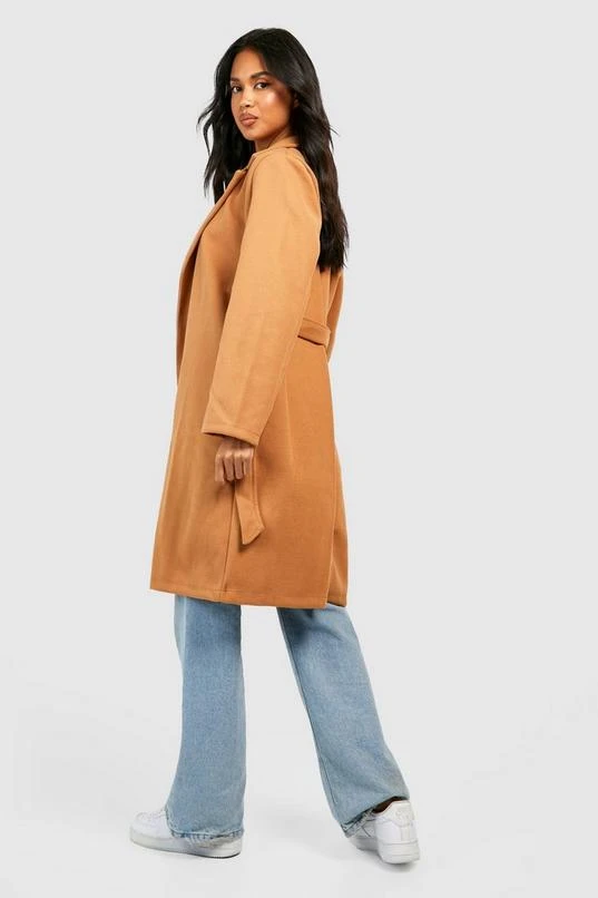 BOOHOO Belted Wool Look Coat 2 BOOHOO Belted Wool Look Coat - Image 2