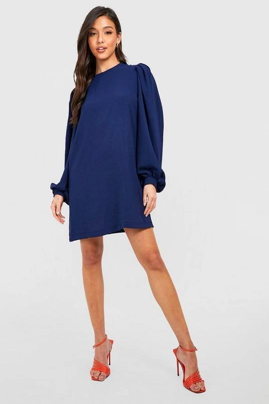BOOHOO Woven Balloon Sleeve Shift Dress 3 BOOHOO Woven Balloon Sleeve Shift Dress - Image 3