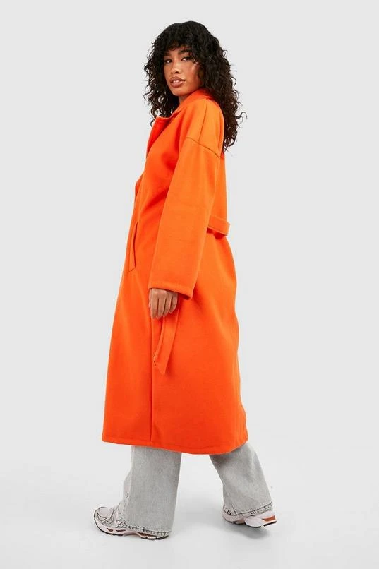 BOOHOO (Ve) Super Oversized Textured Belted Wool Coat 2 BOOHOO (Ve) Super Oversized Textured Belted Wool Coat - Image 2