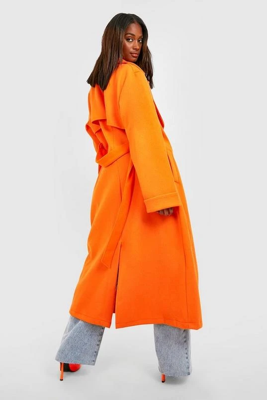 BOOHOO (Ve) Oversized Belted Back Detail Wool Coat 2 BOOHOO (Ve) Oversized Belted Back Detail Wool Coat - Image 2