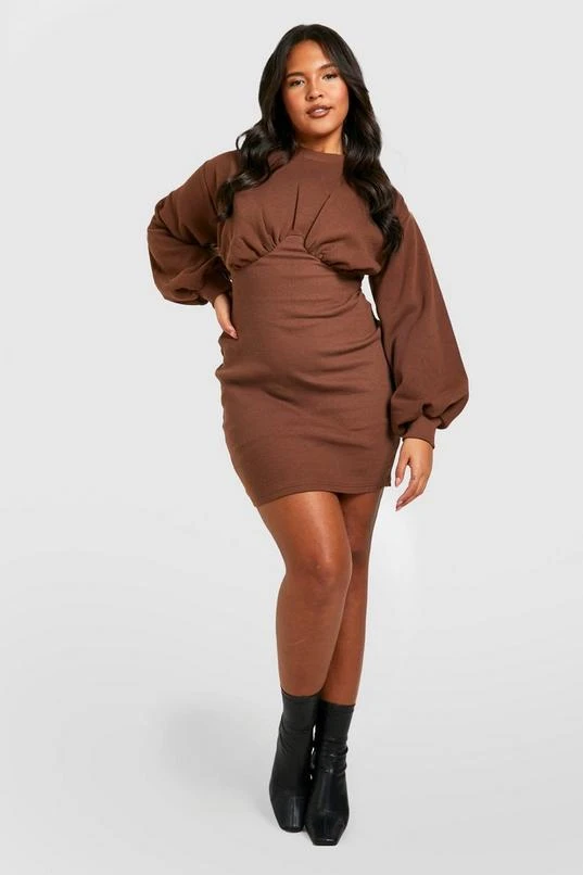 BOOHOO Plus Corset Sweat Dress 3 BOOHOO Plus Corset Sweat Dress - Image 3