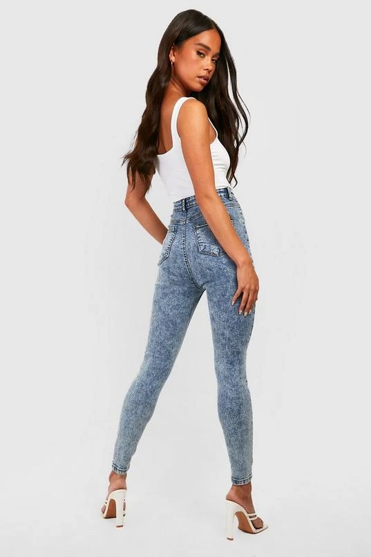 BOOHOO Petite Asymmetric Waist Detail Skinny Jeans 2 BOOHOO Petite Asymmetric Waist Detail Skinny Jeans - Image 2