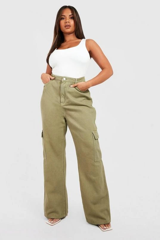 BOOHOO Plus Cargo Jeans 3 BOOHOO Plus Cargo Jeans - Image 3