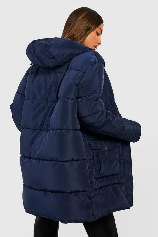 BOOHOO Pocket Detail Hooded Puffer Jacket 2 BOOHOO Pocket Detail Hooded Puffer Jacket - Image 2