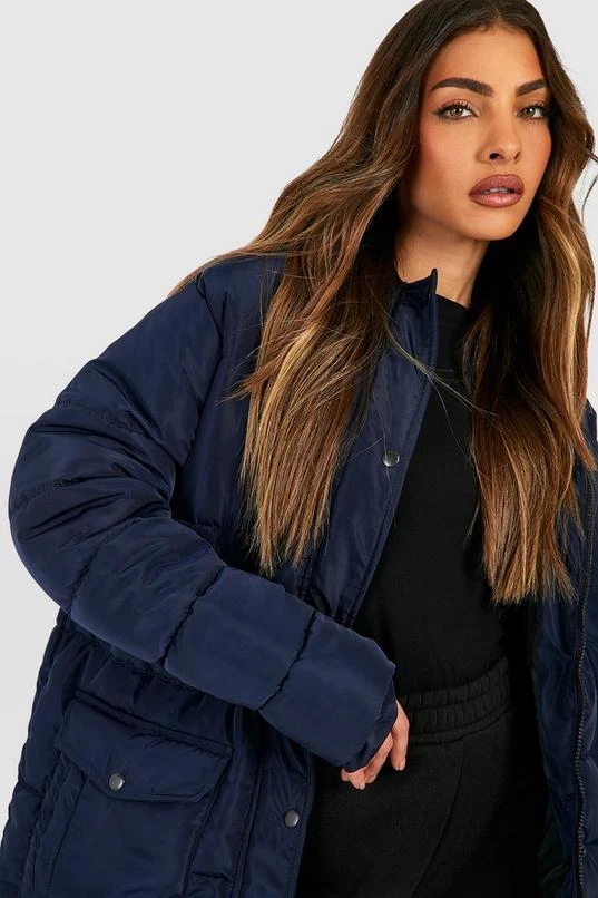 BOOHOO Pocket Detail Hooded Puffer Jacket 4 BOOHOO Pocket Detail Hooded Puffer Jacket - Image 4