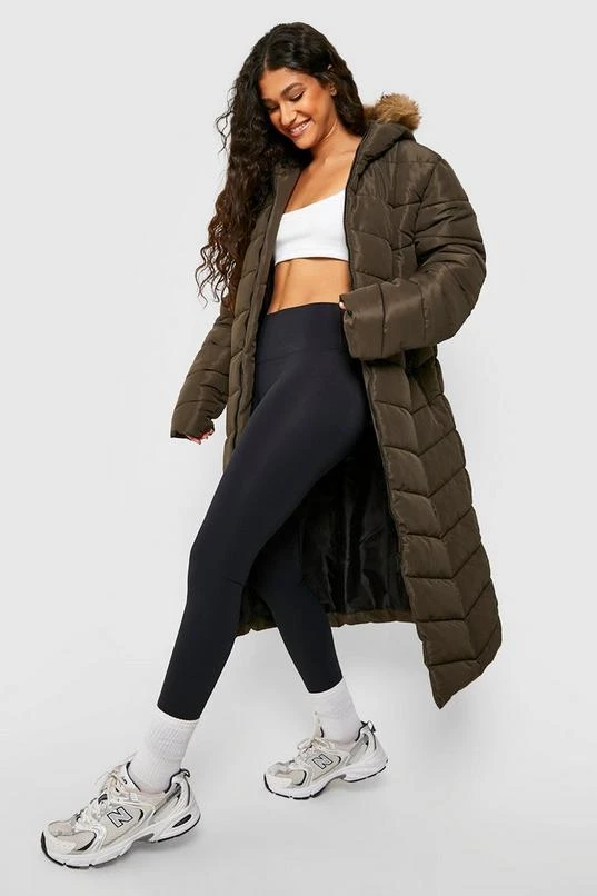 BOOHOO Longline Faux Fur Trim Parka 3 BOOHOO Longline Faux Fur Trim Parka - Image 3