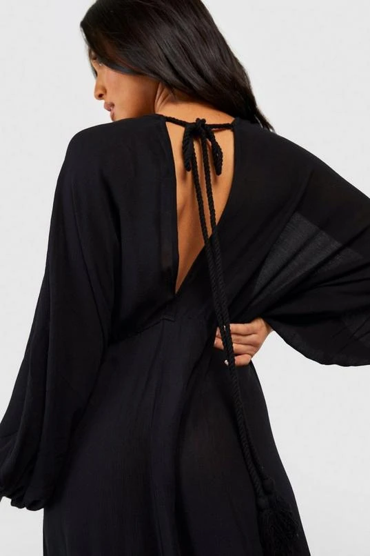 BOOHOO Tie Back Rope Kimono Dress 4 BOOHOO Tie Back Rope Kimono Dress - Image 4