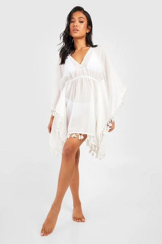 BOOHOO Petite Pom Pom Beach Kaftan 3 BOOHOO Petite Pom Pom Beach Kaftan - Image 3