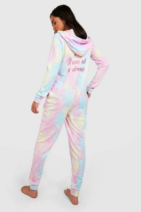 BOOHOO Tie Dye Borg Onesie 1 BOOHOO Tie Dye Borg Onesie