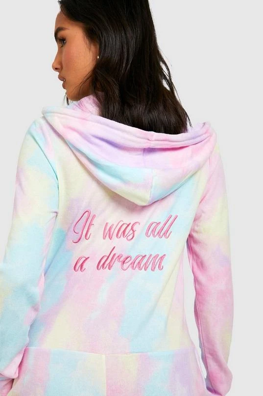 BOOHOO Tie Dye Borg Onesie 4 BOOHOO Tie Dye Borg Onesie - Image 4