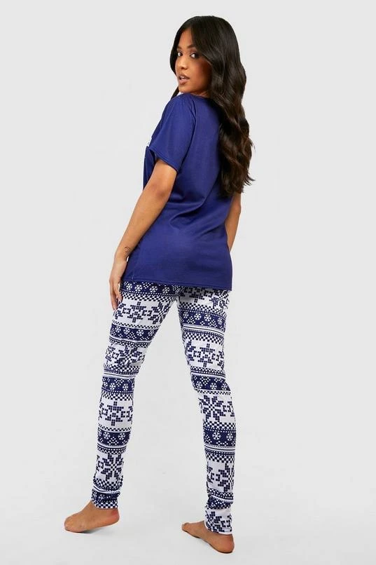 BOOHOO Petite Dear Santa Slogan Christmas Pajamas 2 BOOHOO Petite Dear Santa Slogan Christmas Pajamas - Image 2