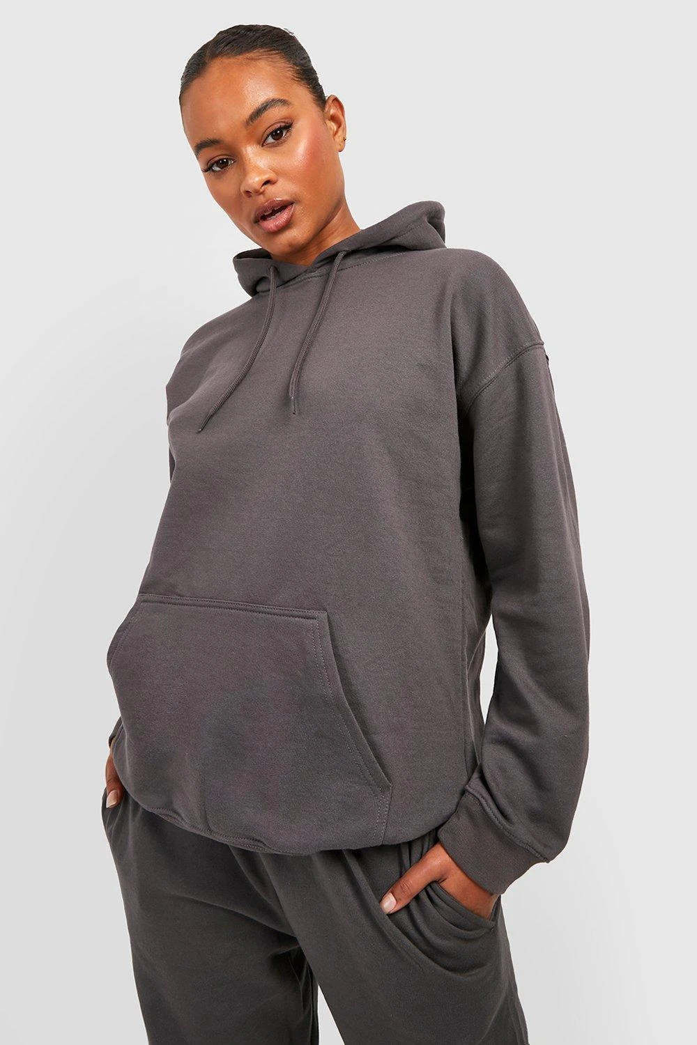 BOOHOO Charcoal Tall Oversized Hoodie 6 BOOHOO Charcoal Tall Oversized Hoodie - Image 6