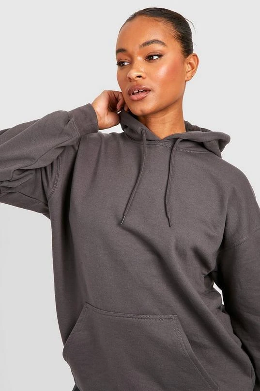 BOOHOO Charcoal Tall Oversized Hoodie 4 BOOHOO Charcoal Tall Oversized Hoodie - Image 4