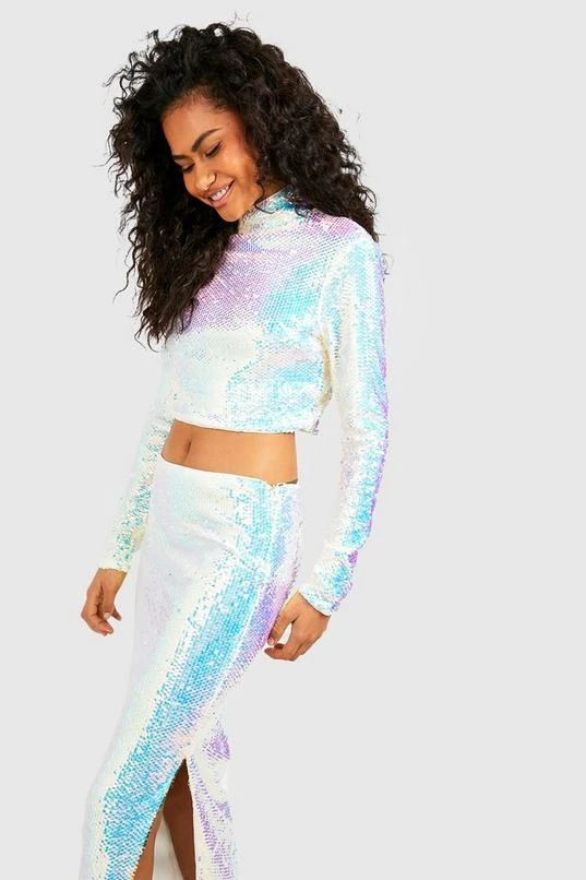 BOOHOO Iridescent Midi Skirt 4 BOOHOO Iridescent Midi Skirt - Image 4