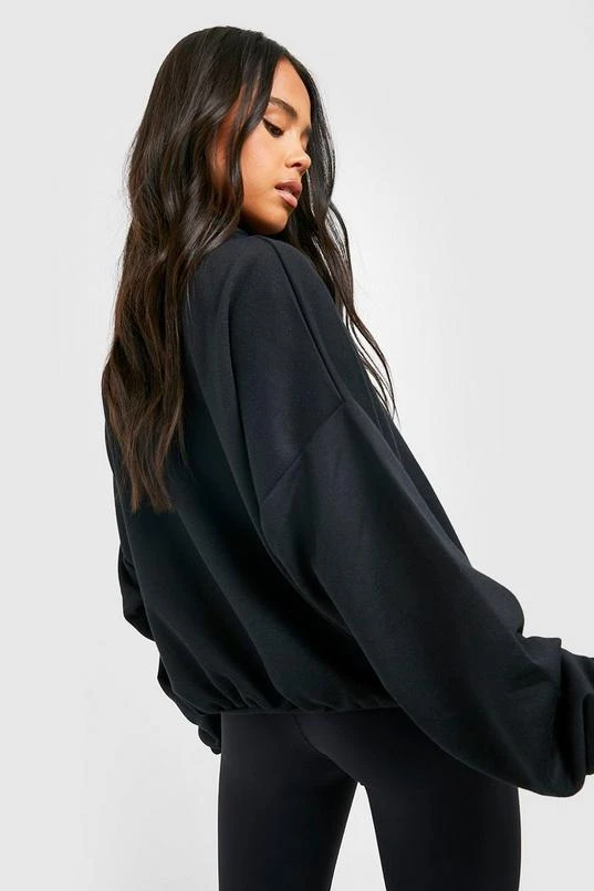 BOOHOO Black Petite Basic Half Zip Sweater 2 BOOHOO Black Petite Basic Half Zip Sweater - Image 2